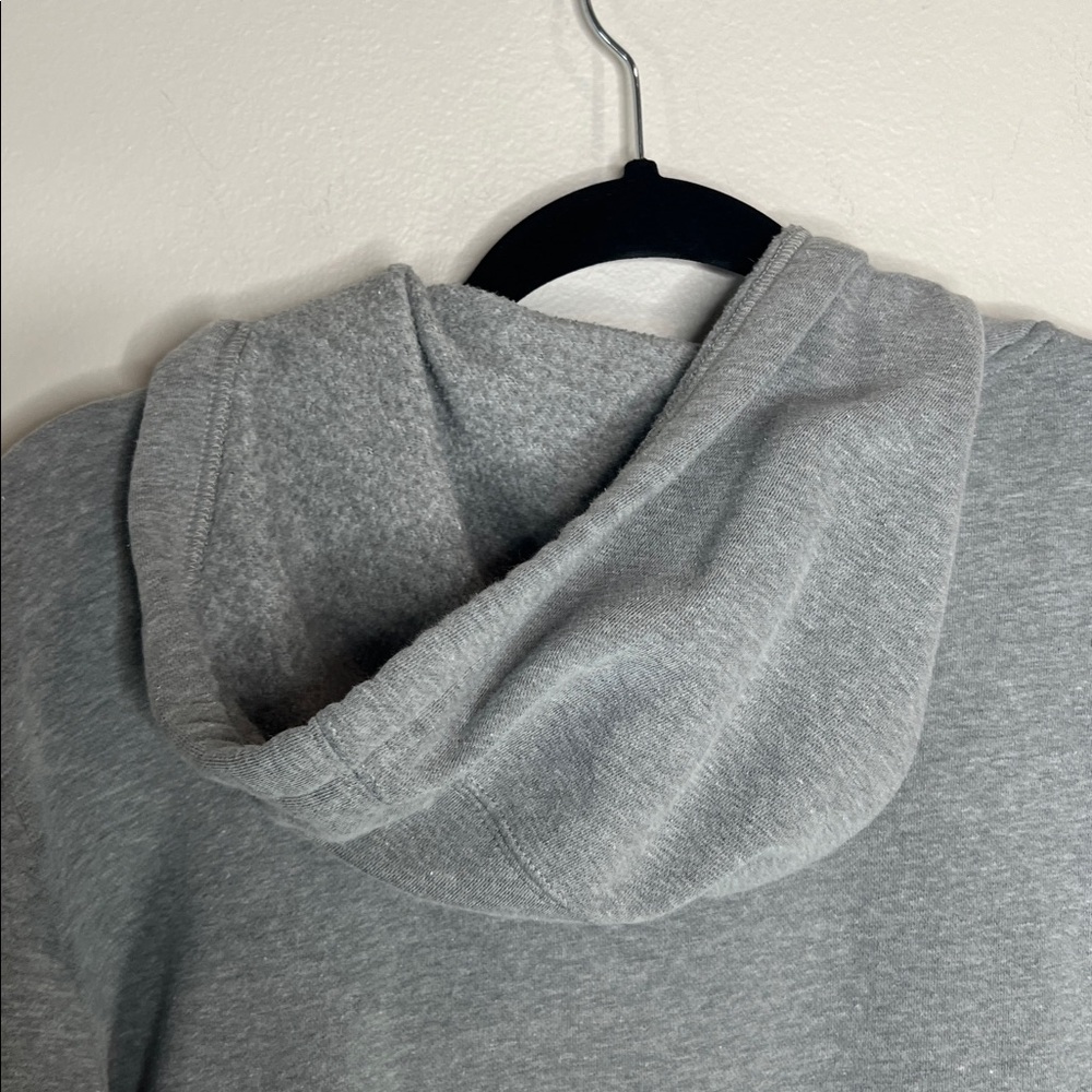 Marushka Blue Eyed Cat Whimsical Wearable Art gray pullover hoodie size Medium - Picture 12 of 15